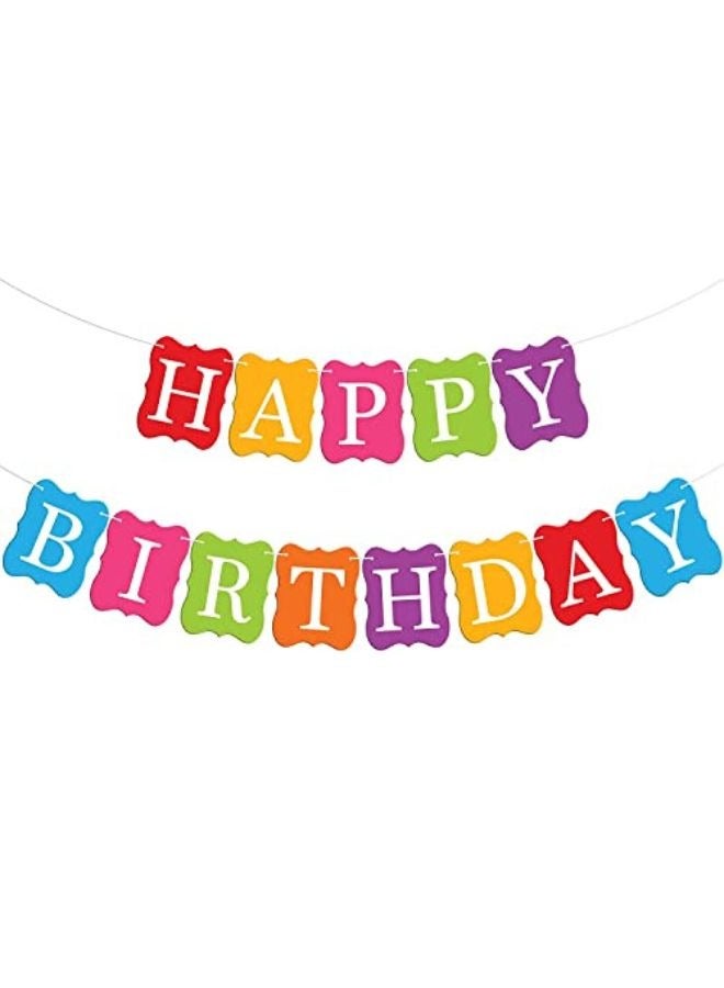 KATCHON Rainbow Happy Birthday Banner for Birthday Party Decorations - Image 1
