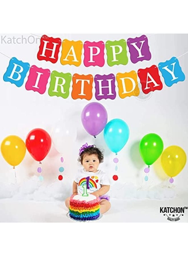 KATCHON Rainbow Happy Birthday Banner for Birthday Party Decorations - Image 5