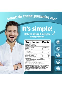 Phytoral Calming Ashwagandha Gummies For Men And Women 1500Mg Vegan Ashwagandha Equivalent From 30:1 Extract With Zinc And Vitamin D Adaptogen Stress Gummies For Adults For Energy And Mood Support 90Ct  - Image 4