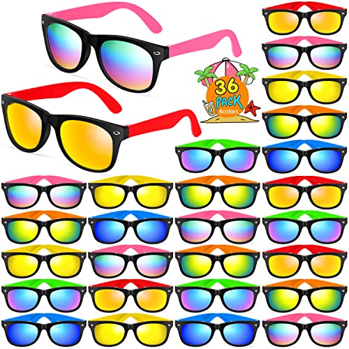 GINMIC Kids Sunglasses Bulk Neon Sunglasses Party Favors with UV400 Protection for Kids Boys and Girls Party Favor For Kids Birthday Graduation Party Supplies Beach Pool Party Favors - Image 1