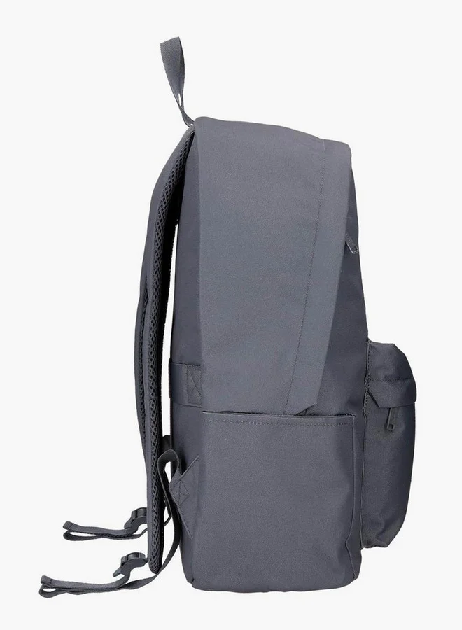 ريبوك Logo Print School Backpack with Adjustable Straps and Zip Closure - 38x19x43 cm