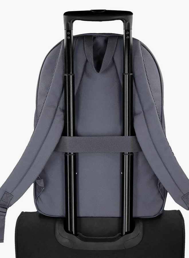 Reebok  Logo Print School Backpack with Adjustable Straps and Zip Closure - 38x19x43 cm  | Best Price UAE