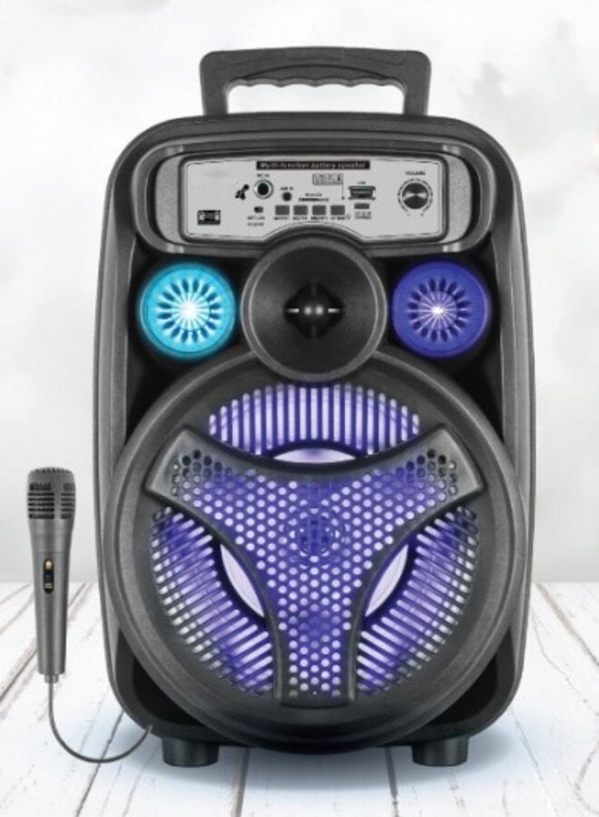 ال سي سماعة محمولة بلوتوث 10 واط مع ميكروفون وإضاءة LED - Image 1