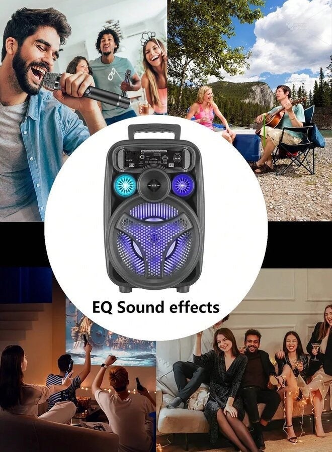 ال سي سماعة محمولة بلوتوث 10 واط مع ميكروفون وإضاءة LED - Image 3