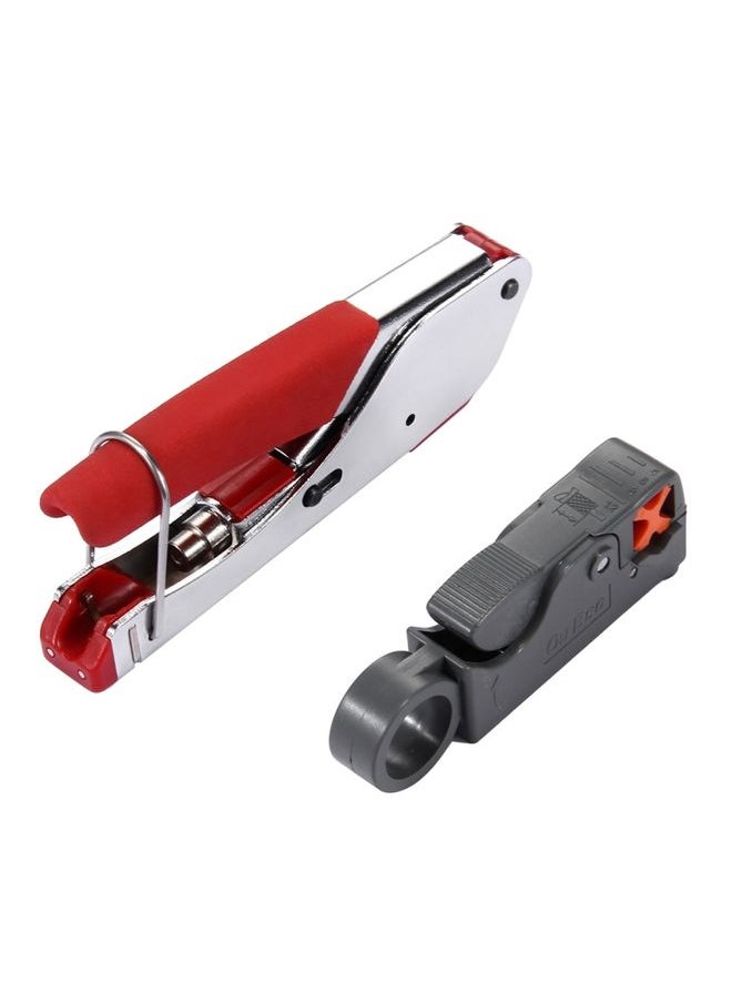 BURAQ WLXY 518A Crimping Pliers Wire Stripper Repair Hand Tool Set for RG59 / RG6 Coaxial Cable  - Image 2