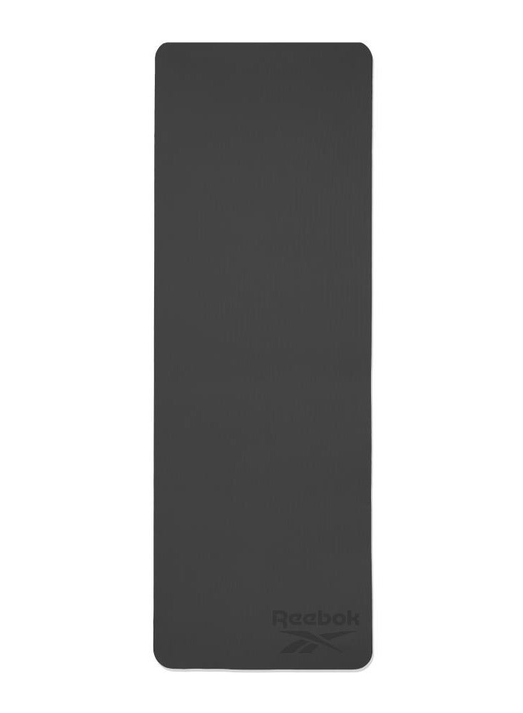ريبوك حصيرة يوغا 6 مم سوداء – مبطنة ومقاومة للانزلاق لليوغا والبيلاتس واللياقة - Image 1