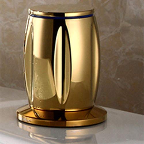 Sprinkle Elegant Waterfall Double Handle Bathroom Sink Faucet Arc Waterfall Spout Bathtub Filler Widespread Bathroom Faucet Gold - Image 4