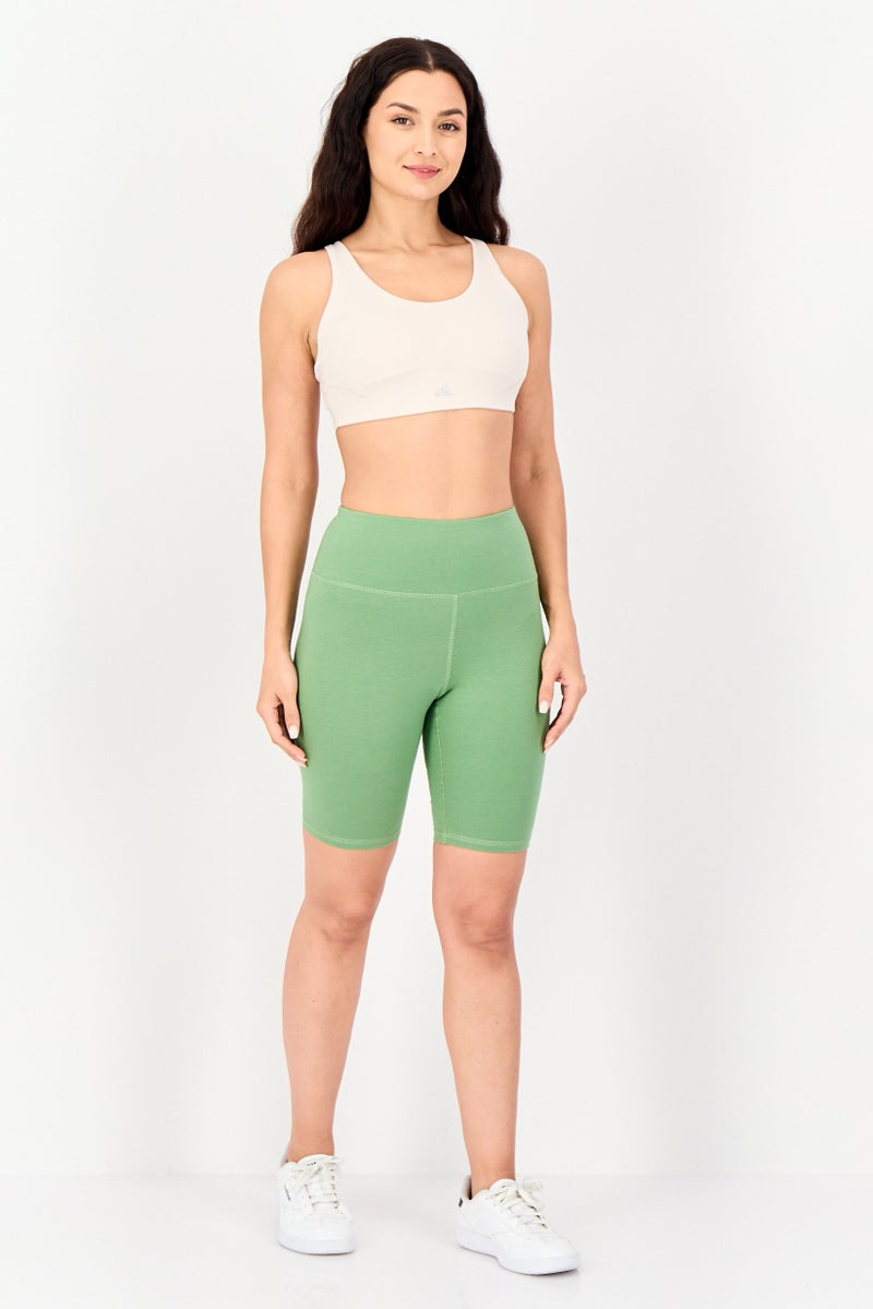 Adidas حمالة صدر رياضية للنساء مبطنة قليلاً، بيج - Image 4