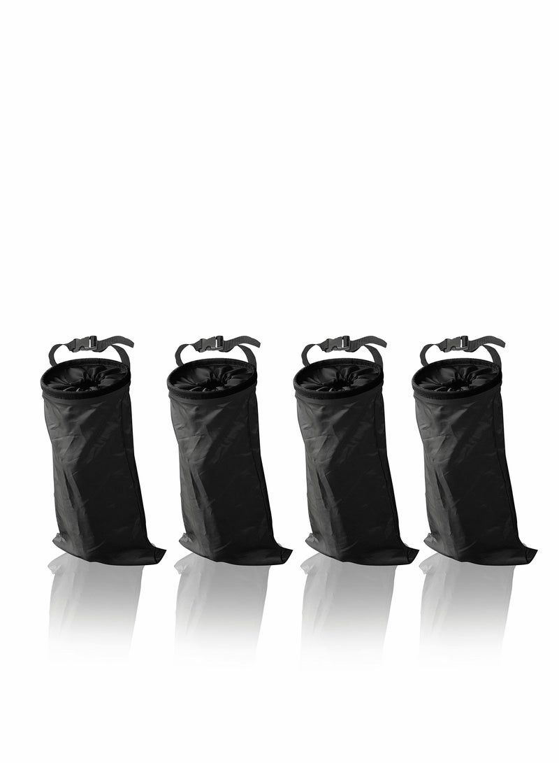 Excefore 4PCS Car Trash Bag with Top Elastic Vent & Velcro Bottom Opening | Mountable Car Trash Bin | Adjustable Car Trash Bag with Waterproof Material | Car Garbage Bag for Consoles & Headrest - Image 1