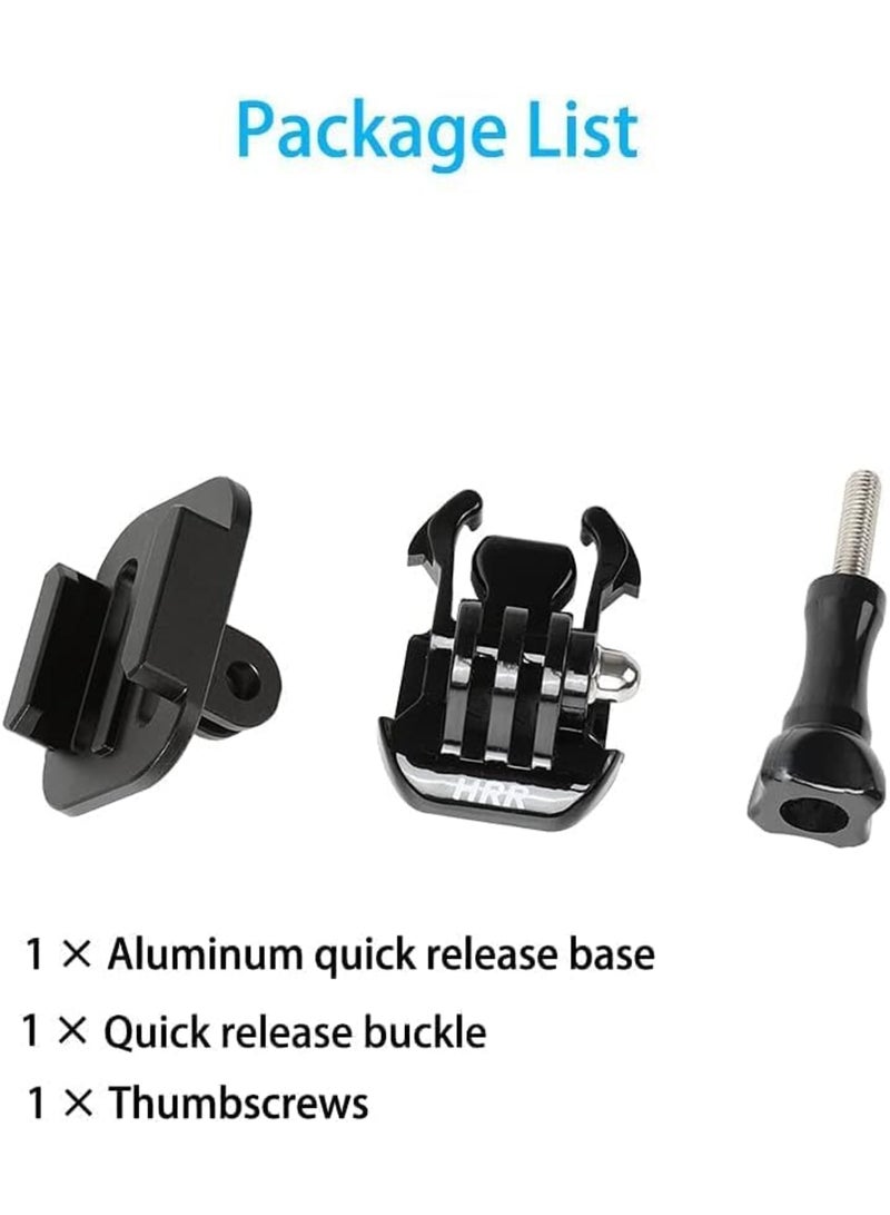 SYOSI Quick Release Base Tripod Adapter Mount Compatible with Hero 13 12 11Session Max, Insta360 One R, Action 5 4 3 2, Sports Cameras, Secure & Easy Attachment for Outdoor and Action Sports (Black) - Image 3