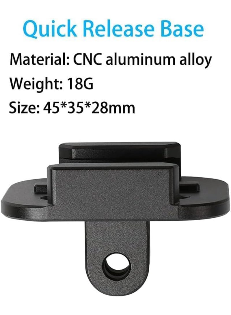 SYOSI Quick Release Base Tripod Adapter Mount Compatible with Hero 13 12 11Session Max, Insta360 One R, Action 5 4 3 2, Sports Cameras, Secure & Easy Attachment for Outdoor and Action Sports (Black) - Image 4