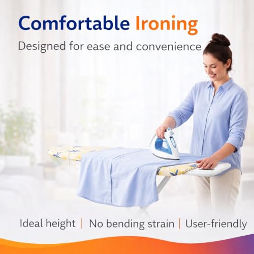 Maanit Wooden Heavy Self Standing Ironing Board/Table 18 Inch | Foldable Portable Iron Board with Iron Stand | Strong Stable Base for Home Use - Image 4