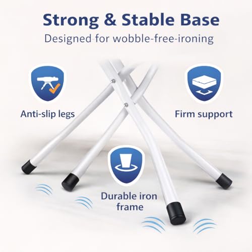 Maanit Wooden Heavy Self Standing Ironing Board/Table 18 Inch | Foldable Portable Iron Board with Iron Stand | Strong Stable Base for Home Use - Image 3