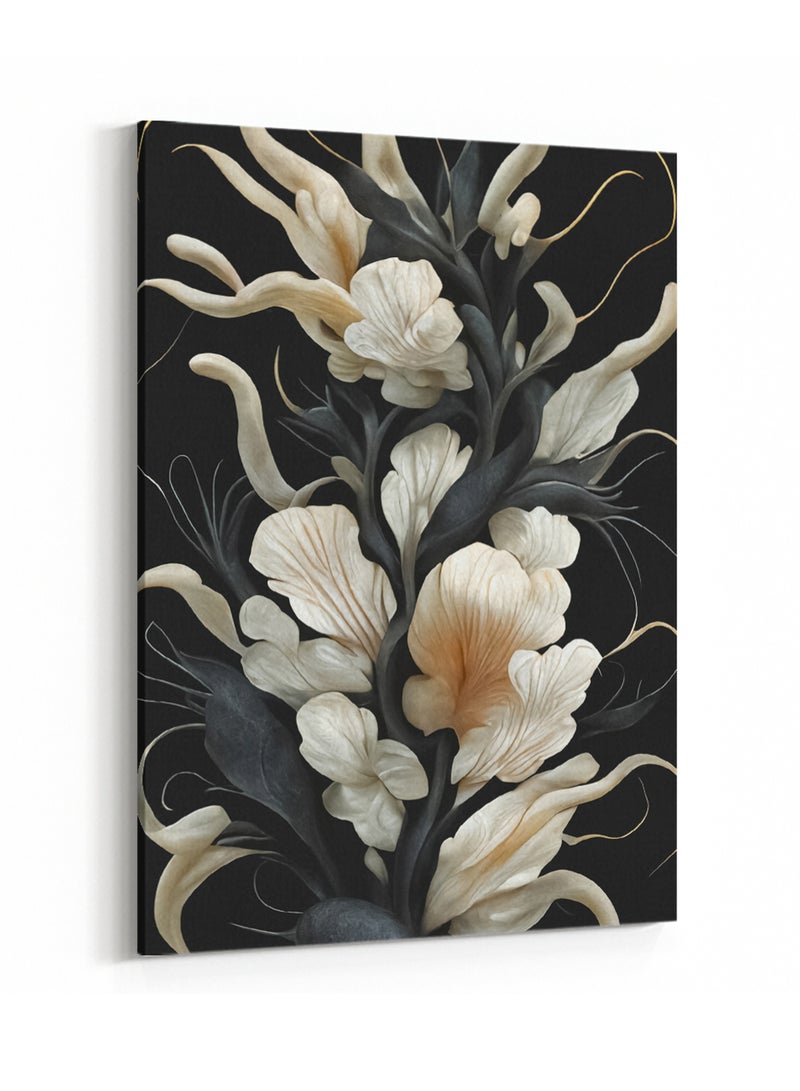 لوحة كانفاس على إطار خشبي بتصميم فن تجريدي زهور انيقة - Image 4
