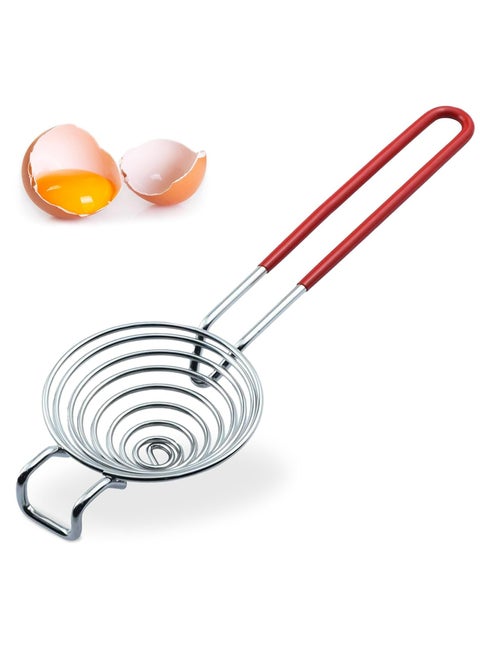 Steel Egg Separator Tool for Raw Eggs - Yolk and White Filtering for Baking