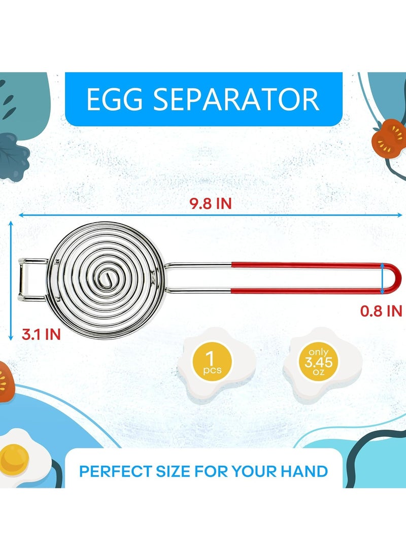 Steel Egg Separator Tool for Raw Eggs - Yolk and White Filtering for Baking