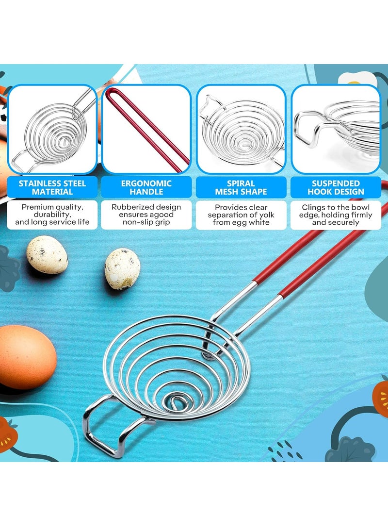 Steel Egg Separator Tool for Raw Eggs - Yolk and White Filtering for Baking