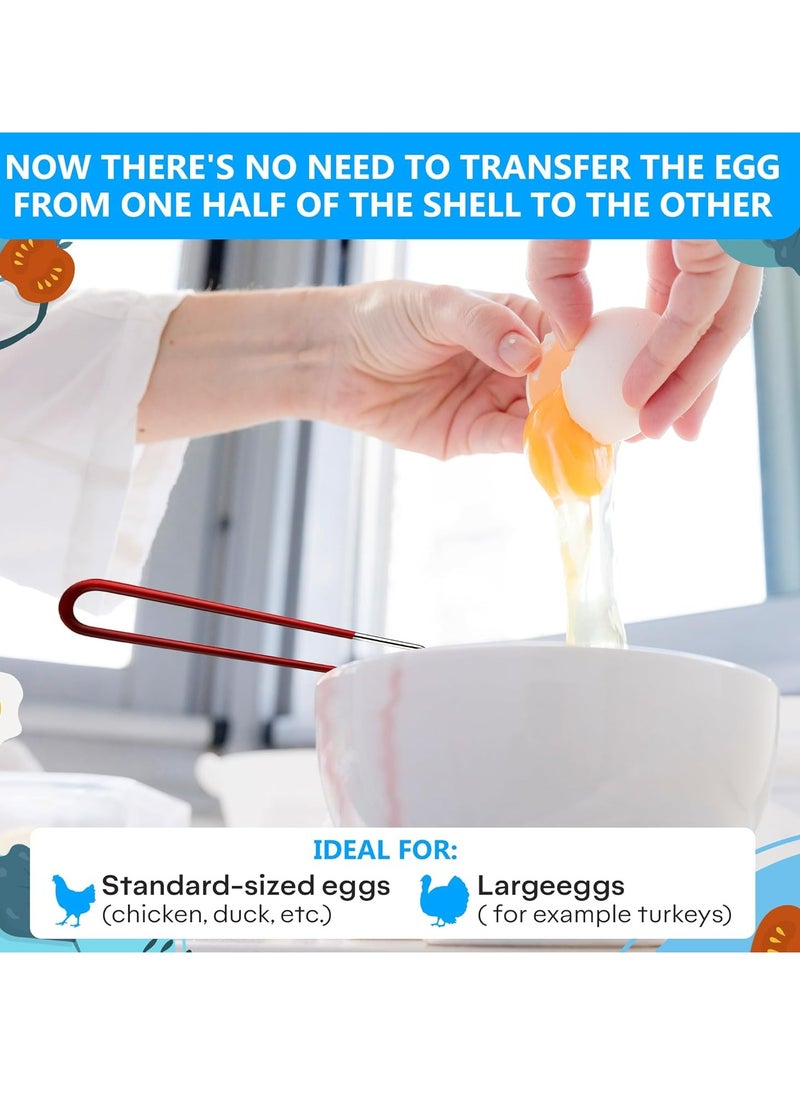 Steel Egg Separator Tool for Raw Eggs - Yolk and White Filtering for Baking