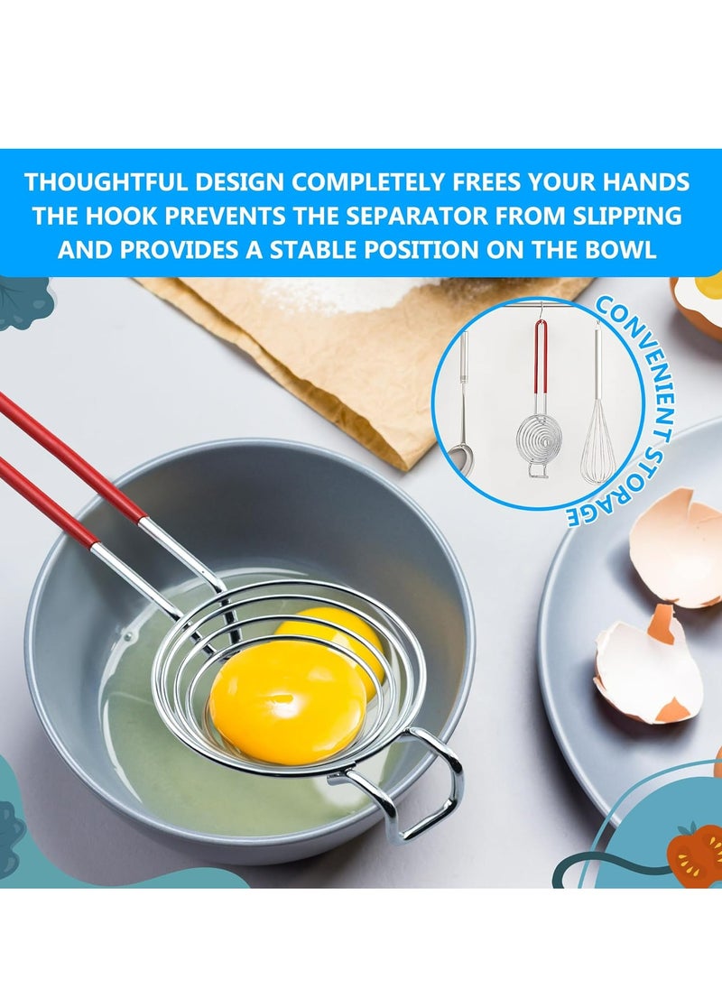 Steel Egg Separator Tool for Raw Eggs - Yolk and White Filtering for Baking