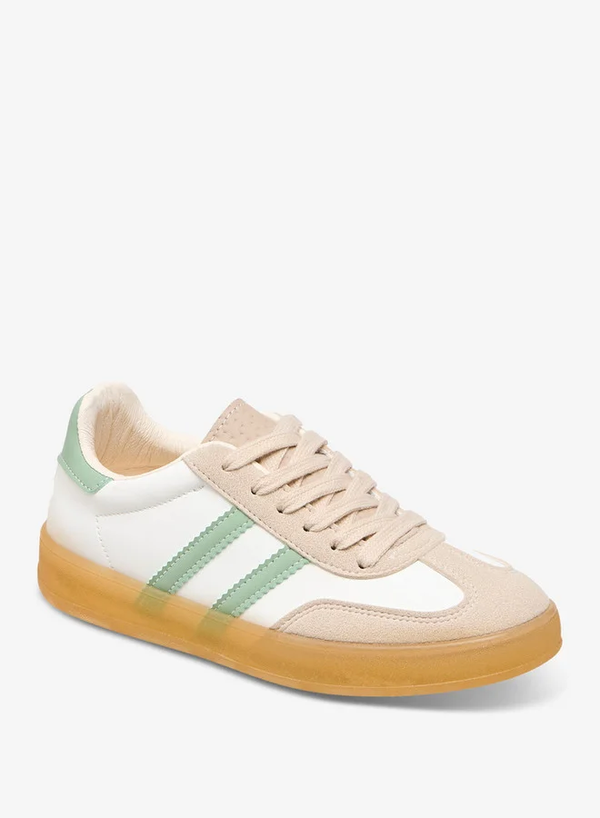 فلورا بيلا من شو إكسبرس Panelled Sneakers with Lace-Up Closure