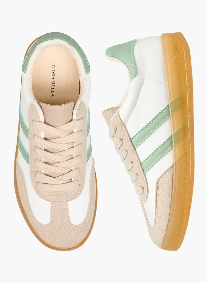 فلورا بيلا من شو إكسبرس Panelled Sneakers with Lace-Up Closure