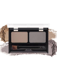 CAKAILA Eyebrow Powder Light Brown Kit,Eye Brow Powder for Women Long-Lasting Waterproof Two Colors Brow Filler Get Full Defined Natural Brows,Eyebrow Contour Palette with Double-ended Eyebrow Brush 