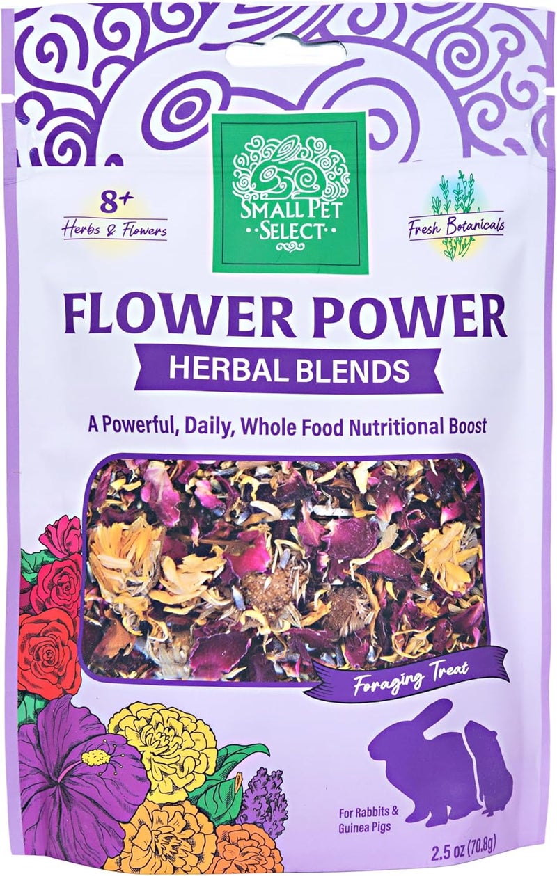سمول بيت سليكت Small Pet Select - مزيج عشبي Flower Power، وجبة عشبية طبيعية للأرانب والخنازير الغينية، حجم 2.5 أونصة - Image 3