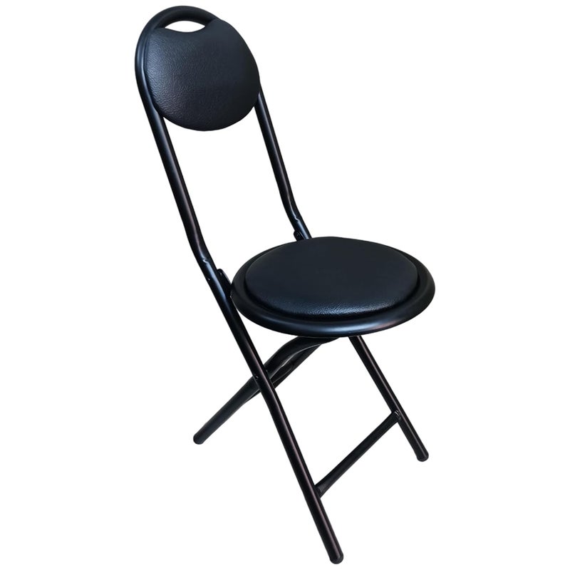 Streetup India Streetup India 18 Inch Folding Stool Chair Black Metal 