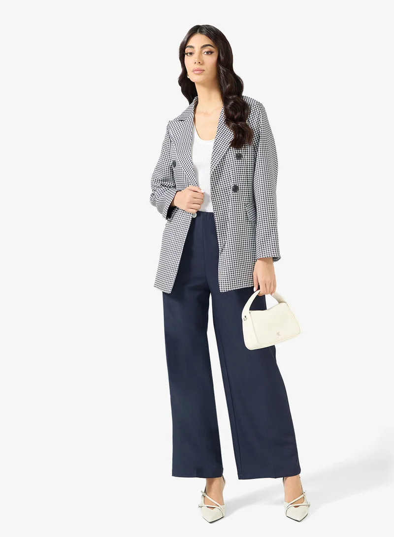 ELLA High waist Trouser With Wait Button Detail