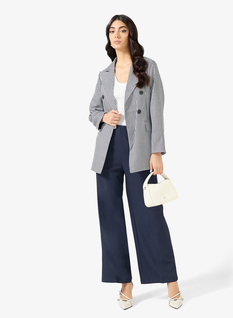 ELLA High waist Trouser With Wait Button Detail - Image 2