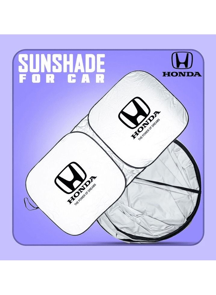 HONDA Car Windshield Sunshade, Car Sun Shade UV Rays and Heat Protector Sun Visor Foldable Keep Your Vehicle Cool Blocks UV Rays - Image 1
