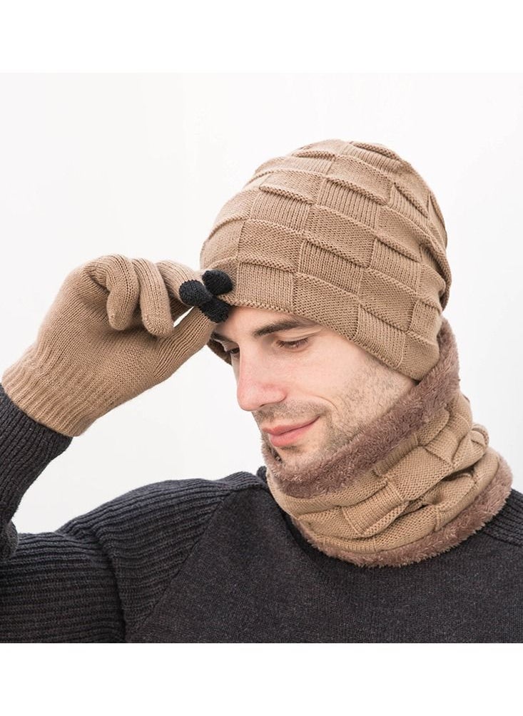Loquat - Winter Padded Set Cap Knitted Hat Scarf 2-Piece Set - Image 1