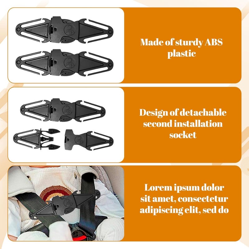 Eophmi Car Seat Clip Anti Escape - 2PCS Safety Clip for Child Car Seats - Image 3