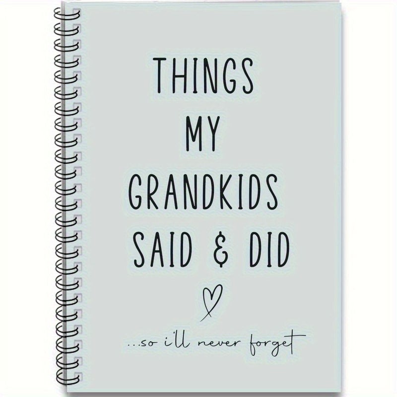Light Blue Spiral Notebook Grandparent Memory Journal with Cover for Gift - Image 5