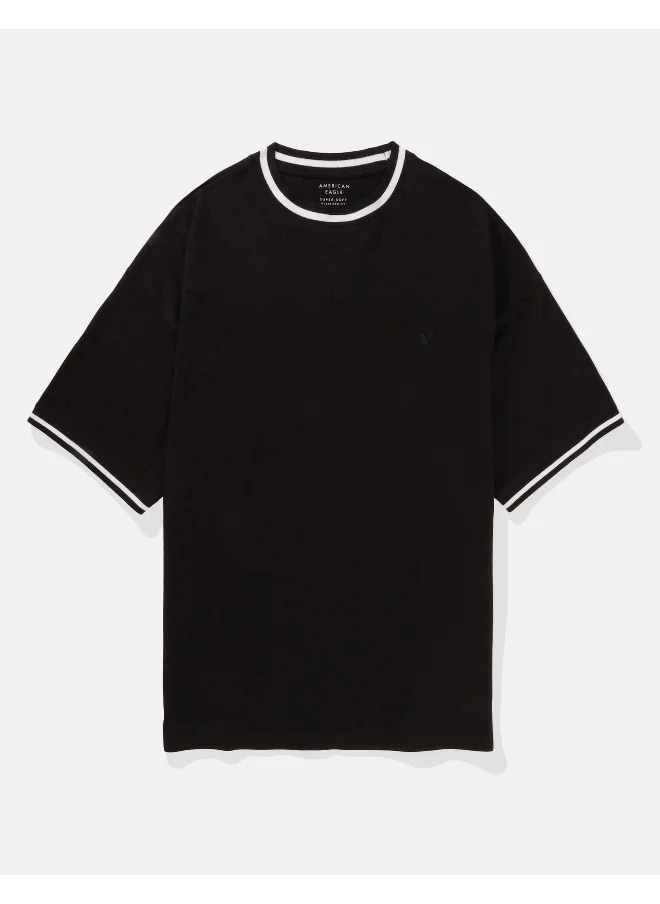 American Eagle Oversized Ringer Pique T-Shirt
