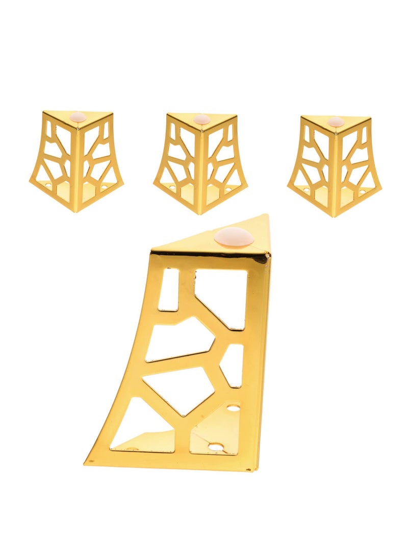 Excefore - Iron Sofa Legs, 4pcs Metal Dresser Gold Table Legs Coffe Table Legs Metal Legs Dresser Feet Table Cabinet Cupboard Feet Golden Couch Feet Stool Legs Metal Legs for Furniture 2 in 1 - Image 1
