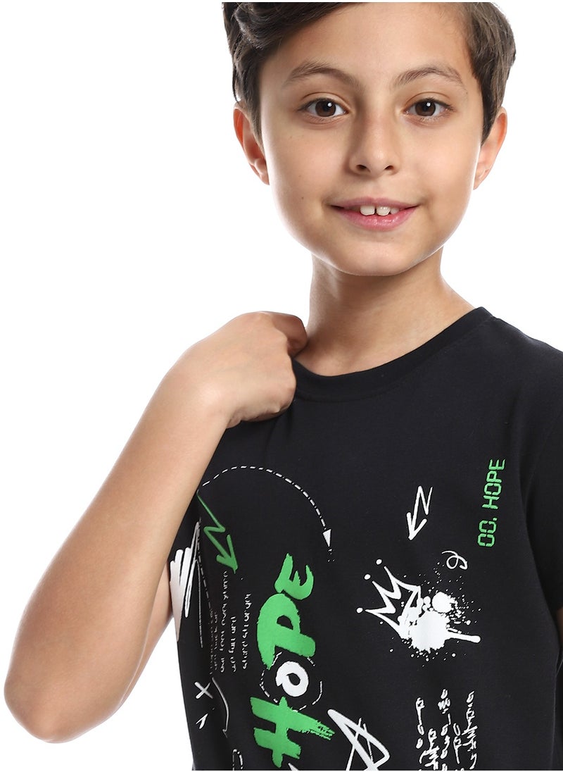 Caesar - Boys Round Neck Printed T-Shirt With Half Sleeves - Image 1