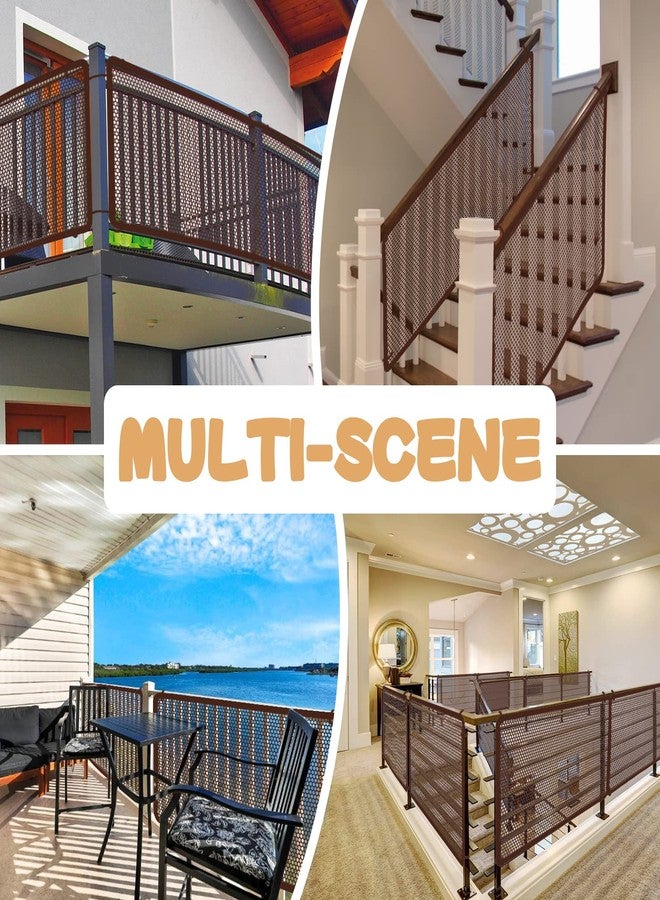 Gulissa Banister Guard for Baby and Pets, 15ft x 3ft Safety Stairs Rail Net, Balcony Netting Provides Safe Environment for Child, Small Pet, Toy - Brown - Image 5