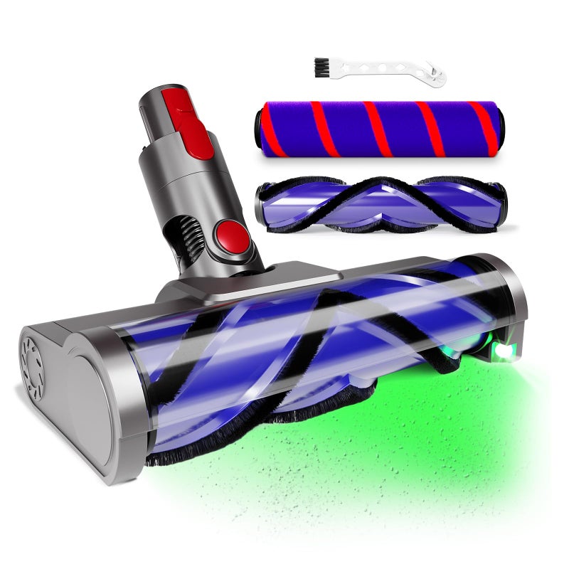 Upgraded 2 Brushes Vacuum Head Replacement for Dyson V7V8V10V11V15SV10SV11SV12SV14SV15SV22Not for Slim AntiTangle Motorhead with LED Light QuickRelease Cordless Vacuum Cleaner Head