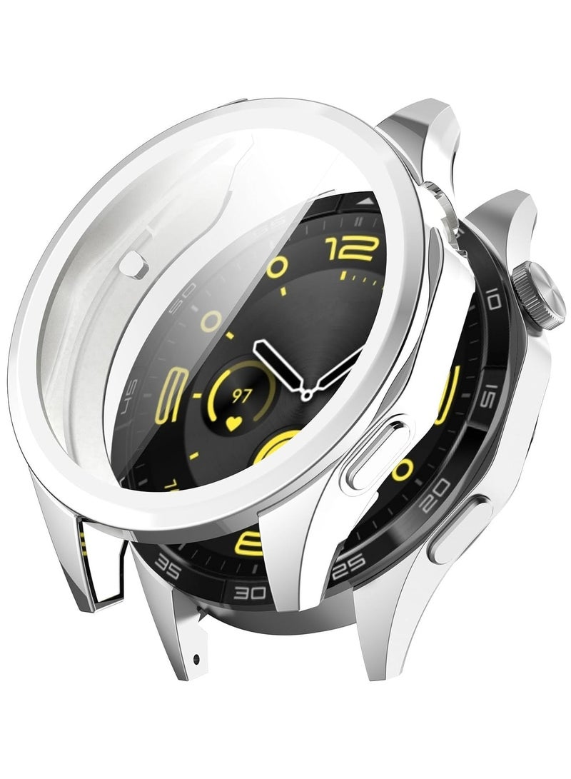 Protective Case Compatible With Huawei Watch GT 5 46mm, All-around Flexible TPU- Silver - Image 1
