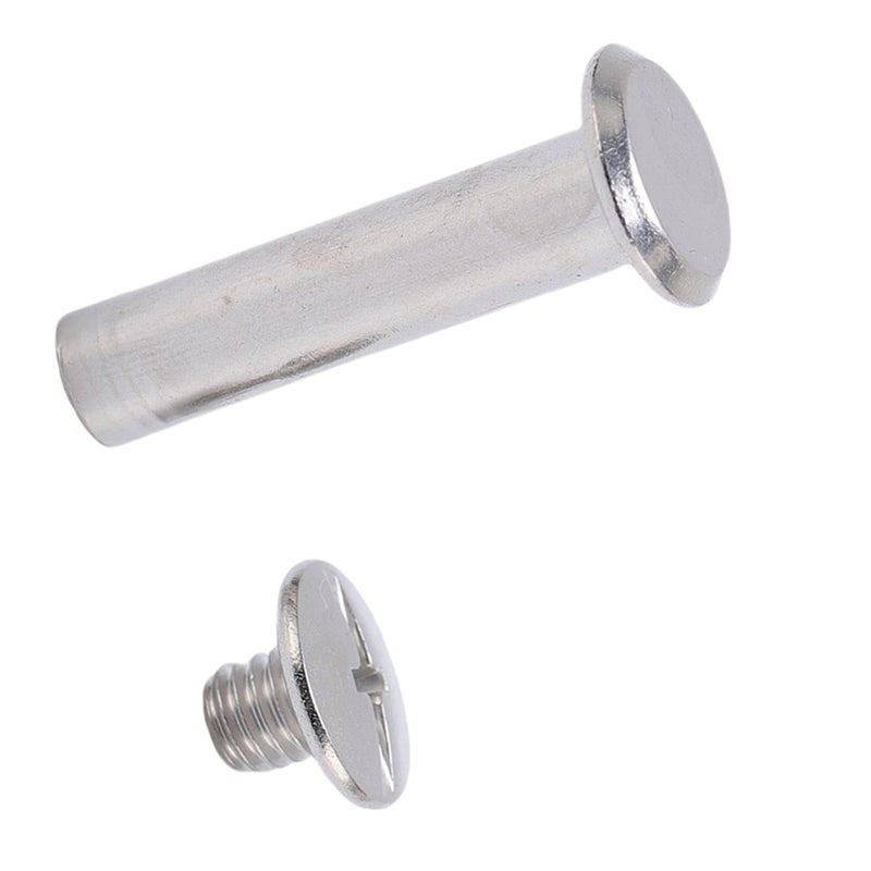 Double Cap Tubular Rivets M5 6x25x11mm 50 Pairs Fast Installation - Stainless Steel Design Enhanced Structural Stability for PU Leather Crafting Photo Albums Scrapbooking - Image 5