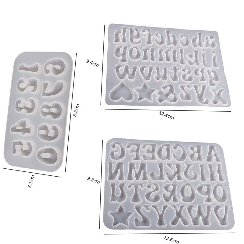 ESEDAGE 3 Pack Mini Letter Alphabet Resin Casting Soap Making Silicone Mold for Candle Home Decor 3D Animal Mold - Image 4