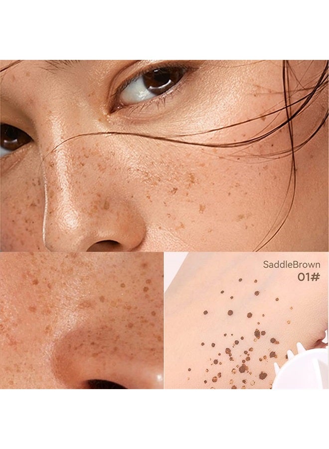 Erinde قلم بقع الشمس المحسن، طابع بقع الشمس المزيف، علامة مكياج بقع الشمس الواقعية المقاومة للماء والجافة بسرعة، طابع بقع الشمس السحري لمكياج طبيعي مشمس (01# بني سادل) - Image 2