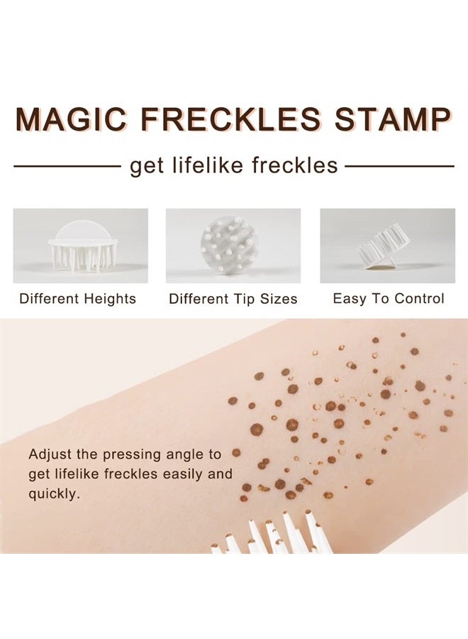 Erinde قلم بقع الشمس المحسن، طابع بقع الشمس المزيف، علامة مكياج بقع الشمس الواقعية المقاومة للماء والجافة بسرعة، طابع بقع الشمس السحري لمكياج طبيعي مشمس (01# بني سادل) - Image 4