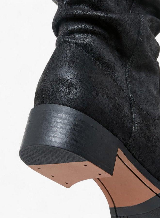 Lee Cooper Women's Solid Ankle Boots with Block Heel - Image 5