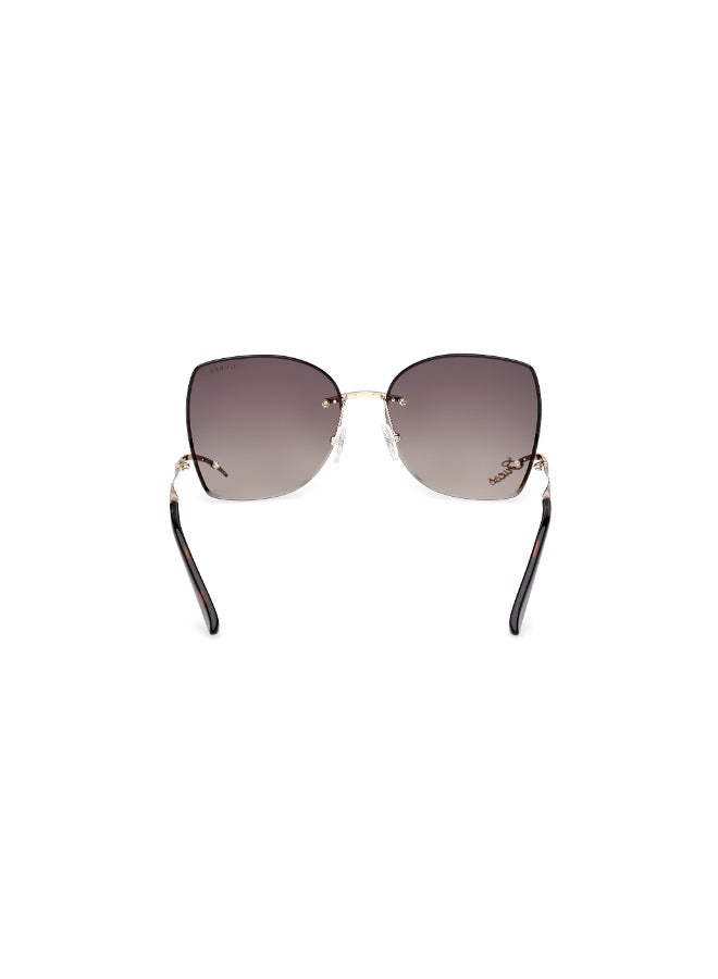 GUESS نظارات شمسية معدنية بدون إطار مع حماية من الأشعة فوق البنفسجية من غيس GU0026928B60 - Image 4