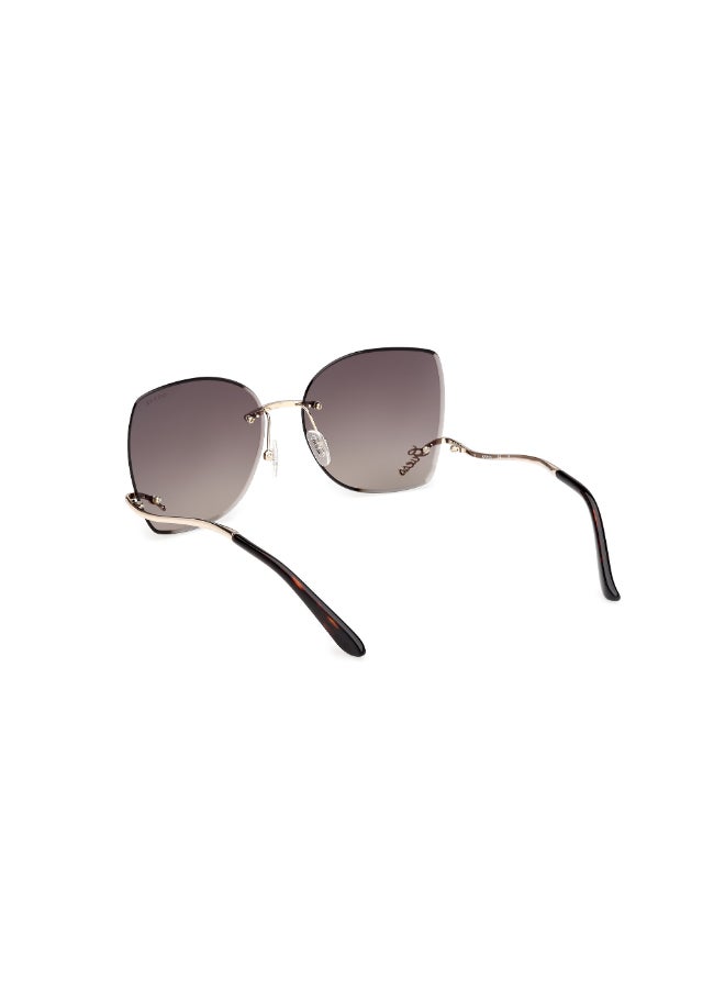 GUESS نظارات شمسية معدنية بدون إطار مع حماية من الأشعة فوق البنفسجية من غيس GU0026928B60 - Image 3