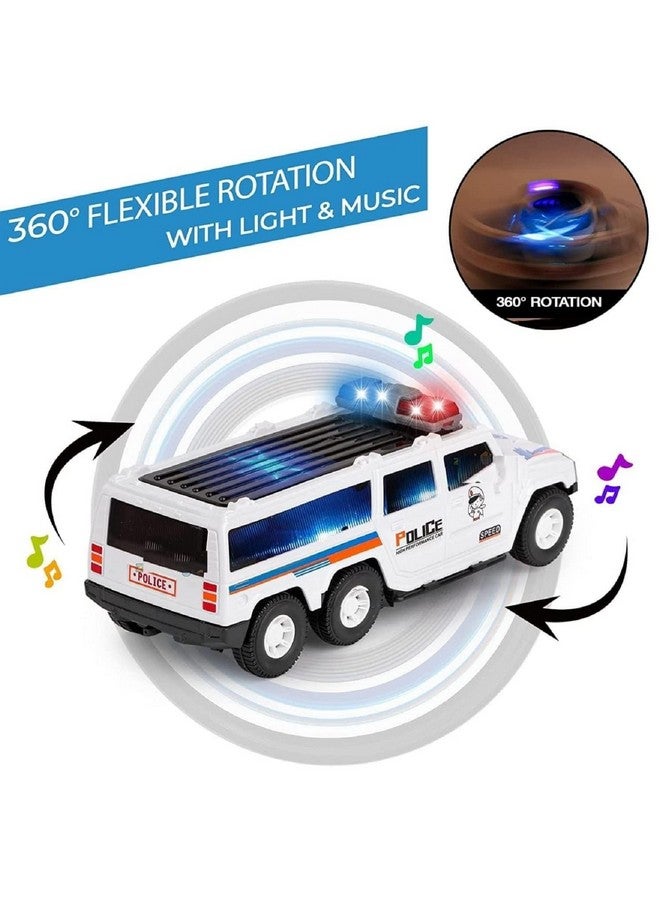 Bluebell Police Model Car Toy for Kids with Light & Siren Sound 360 Degree Rotating Bump and Go Action for Boys & Girls,Children - Image 4