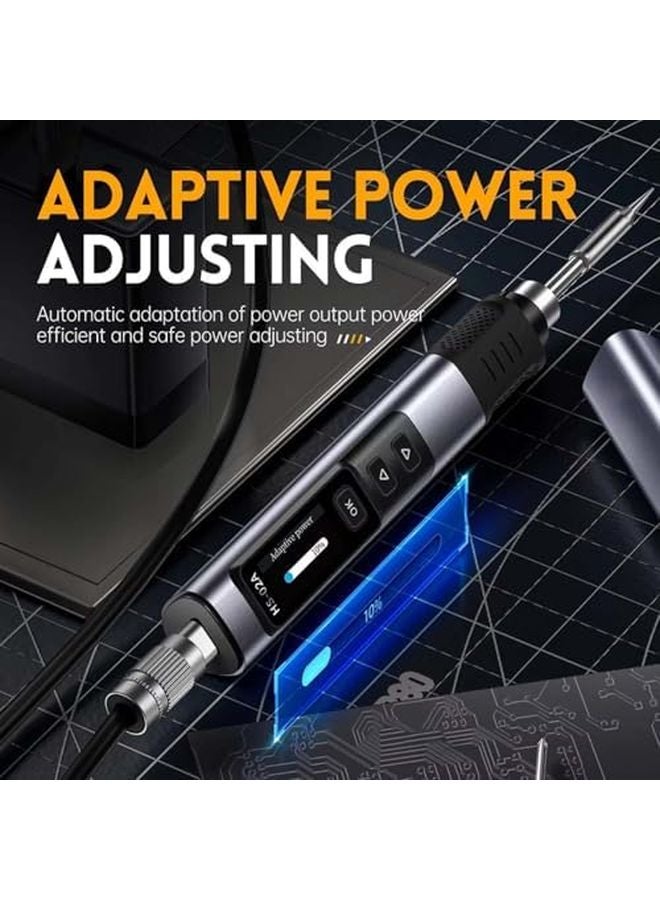 HS 02A High Portable Soldering Iron Kit with Color Screen Type C PD QC Charging 9 100W - Image 5