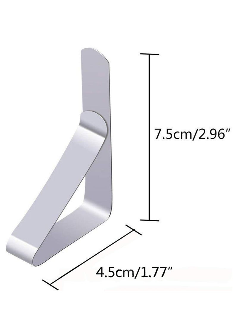 Loquat Stainless Steel Table Cloth Holder Clamps/Clips (Silver) - Pack of 12 - Image 4